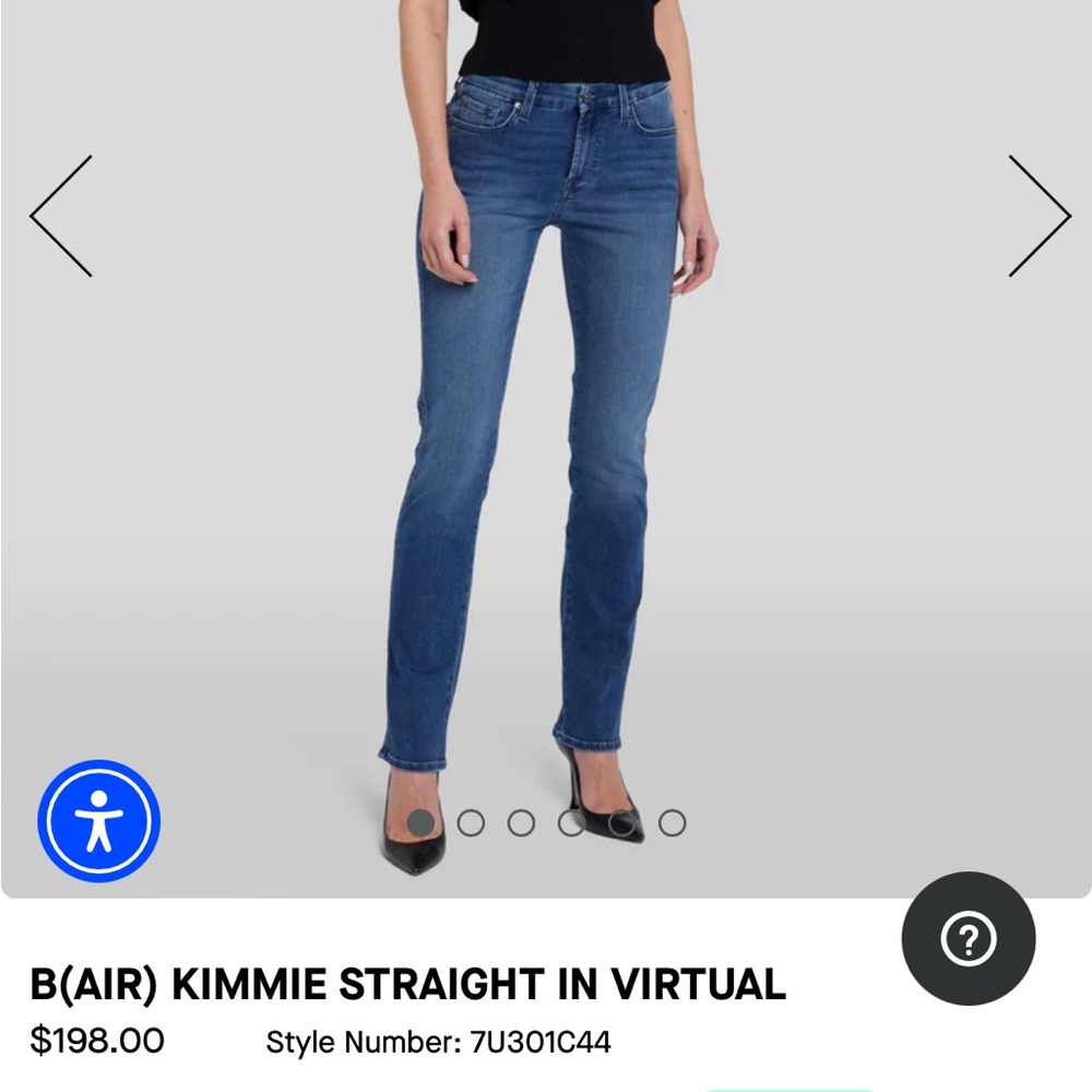 7 for all Man Kind b(air) Kimmie Straight Leg Jeans